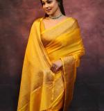 MF 2090 BEAUTIFUL BANARASI SOFT LITCHI SILK CLOTH SAREE