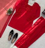 New Occasional Wear Red Color Dress