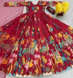Marron New Kalamkari Gown