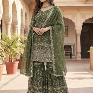 New Beautiful Embroidery Design Party Wear Dress