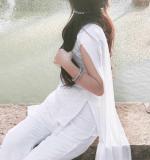 Elegant Ethnic Wear White Dress