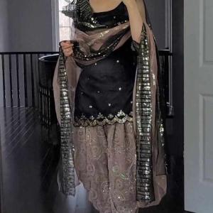 Party Wear Look Top Dhoti Salwar and Dupatta