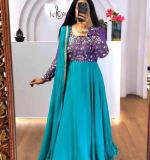 Chinon Embroidery Thread Work Gown