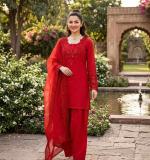 New Occasional Wear Red Color Dress