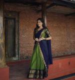 Green Kanjiveram Silk Zari Lehanga