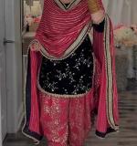 Pink Top Dhoti Salwar and Dupatta