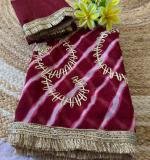 Beautiful Leheriya Gota Work Saree