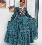 Bandhani Print Gown