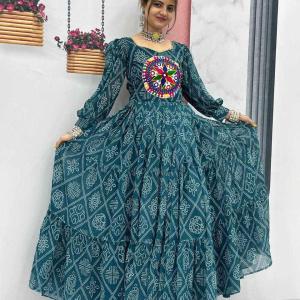 Bandhani Print Gown