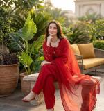 New Occasional Wear Red Color Dress