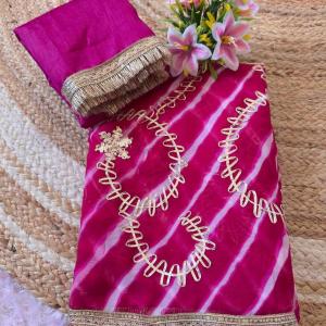 New Leheriya Gota Designed Saree