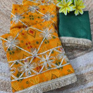 Star Gota Work Saree