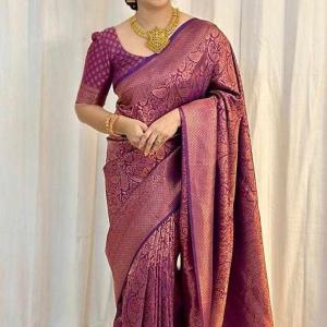 KPR 298 SOFT LICHI SILK CLOTH SAREE