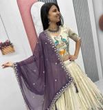 Wedding Wear Beautiful Lehenga With Dark Wine Dupatta