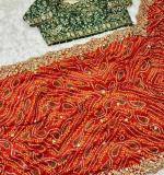 PIYU P1099 RED MANGO-2 SAREE