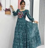 Bandhani Print Gown