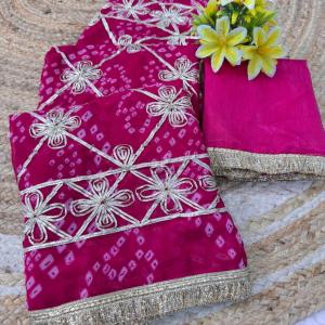 Star Gota Work Saree
