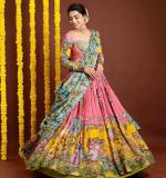 Pink Kalamkari Lehenga