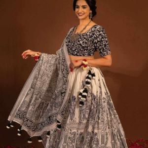 Cotton kalamkari print Lehenga