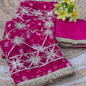 Star Gota Work Saree