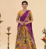 Chent Crep kalamkari print Lehenga
