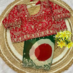 PIYU P1102 BEAUTIFUL LADDU MANGO DESIGNER SAREE