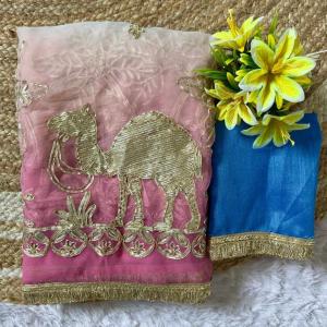 New Beautiful Animal Gota Work Saree