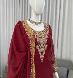 Premium Designed Maroon Dress