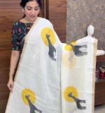 KPW 383 New Exclusive Designed White Saree