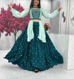 Chinon Real Handwork Lehenga With Handwork Belt