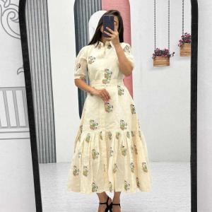 Pure Party Wear Cotton Dress