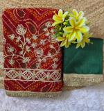 Mor Gota Work Saree