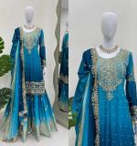 Havy Chinon Blue Designer Suit