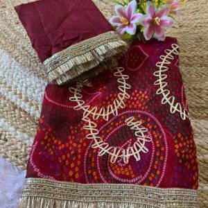 New Leheriya Gota Work Saree