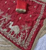 Beautiful Animal Gota Work Saree