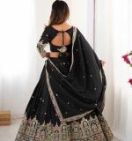 New Designer Party Wear Black Lehenga