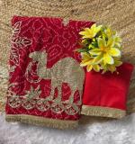 Beautiful Animal Gota Work Saree