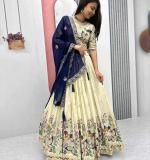 Pure Tissue Silk Wedding Wear Lehenga