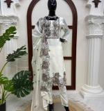 Elegant Ethnic Wear White Dress
