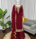 Premium Designed Maroon Dress