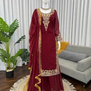 Premium Designed Maroon Dress