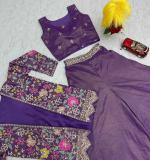 Wine Pure Tissue Simmer Party Wear Dress