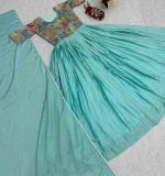 Handwork & Kalamkari Print Gown