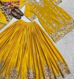 Yellow Heavy Chinnon Dress