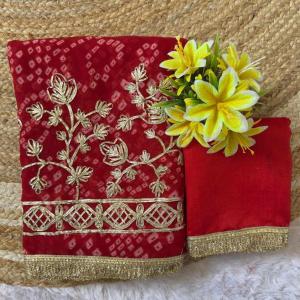 Mor Gota Work Saree