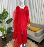 New Occasional Wear Red Color Dress