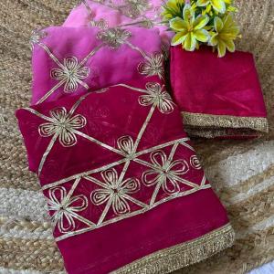 New Beautiful Star Gota Work Saree