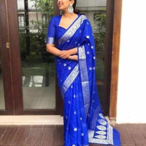 KP 6066 SOFT LITCHI SILK CLOTH SAREE