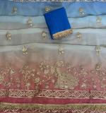 Beautiful Mor Gota Designer Saree