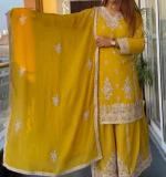 Yellow Heavy Chinnon Dress